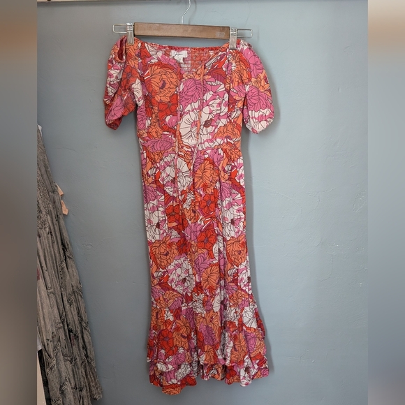 Japna Dresses & Skirts - 🌙 Japna Pink Ruffled Maxi Dress